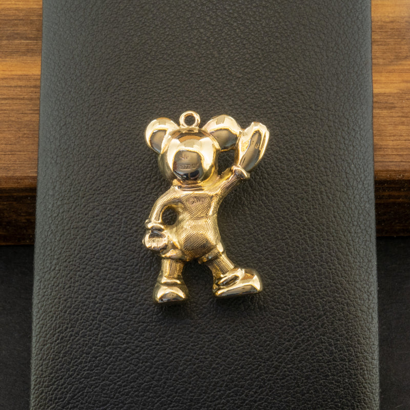 9ct Yellow Gold Mouse Pendant 2g