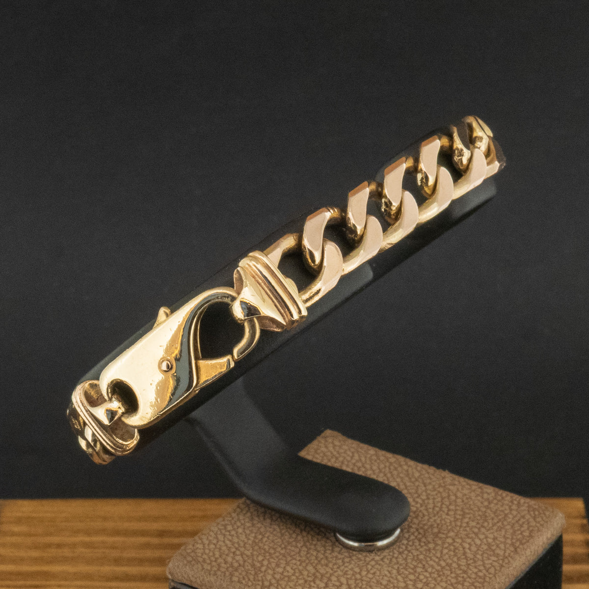 9ct Yellow Gold 8 Inch Heavy Curb Chain Bracelet 28.9g