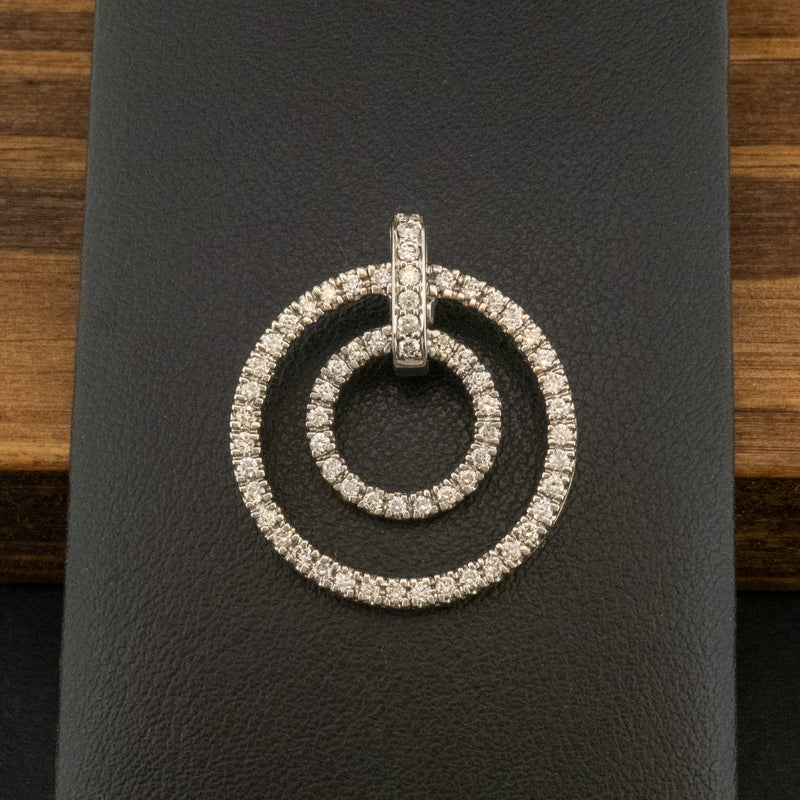 18ct White Gold 0.75ct Diamond Pendant 4.7g