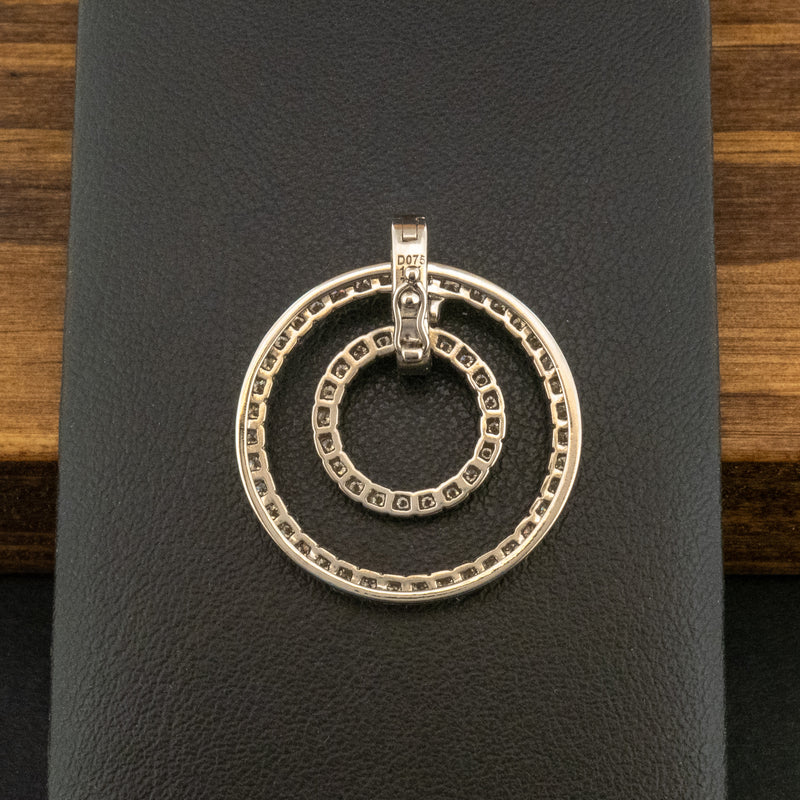 18ct White Gold 0.75ct Diamond Pendant 4.7g