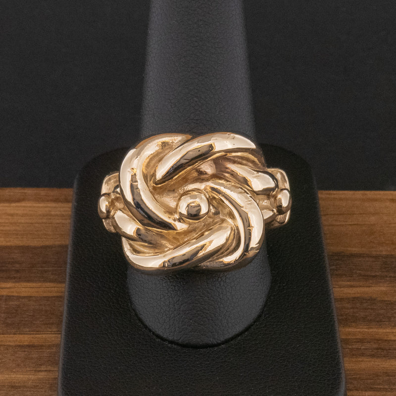 9ct Yellow Gold Knot Ring Size X 1/2 30.9g