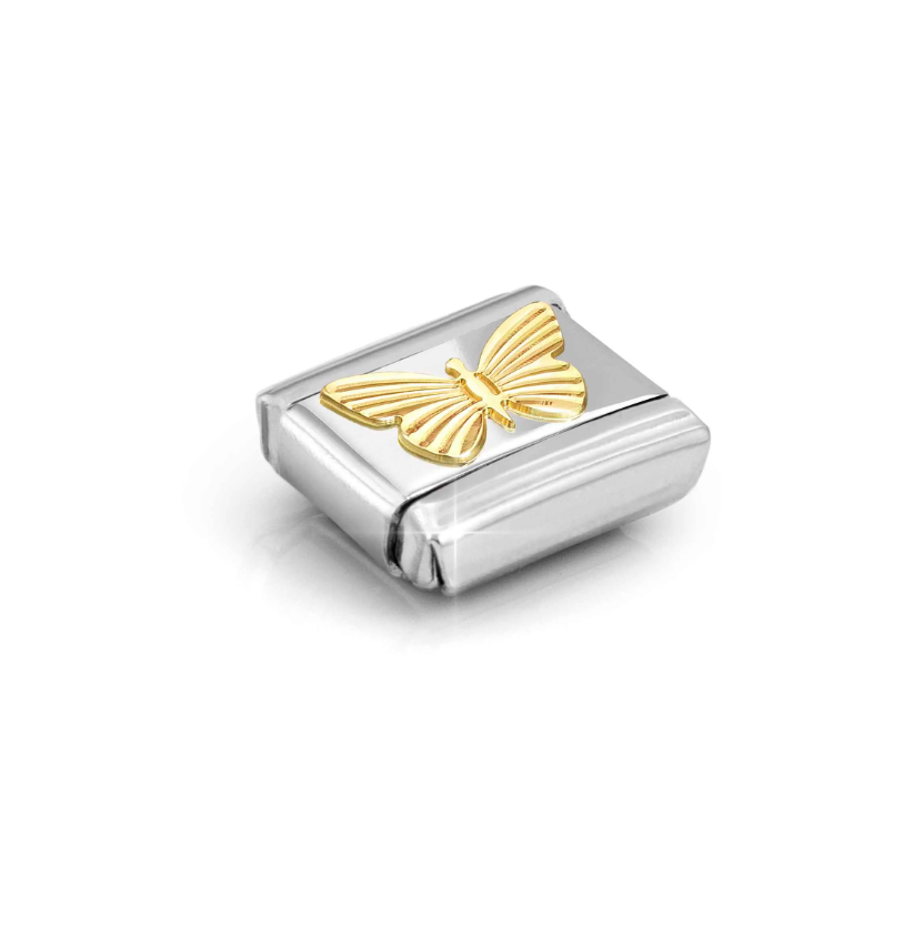 Nomination Butterfly 18ct Gold and Stainless Steel Composable Charm