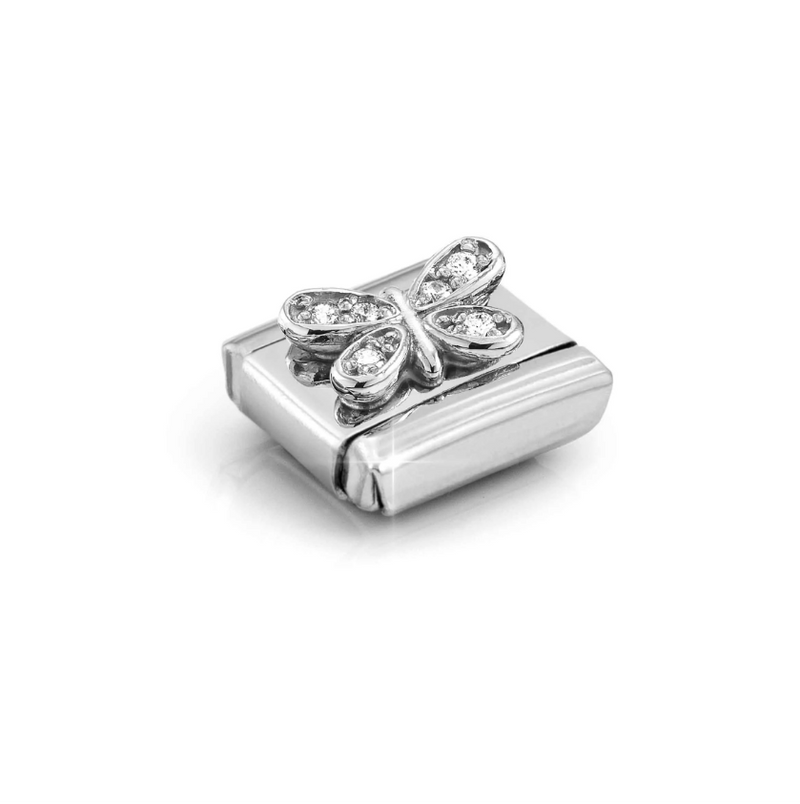 Nomination CZ Butterfly Sterling Silver and Stainless Steel Composable Charm