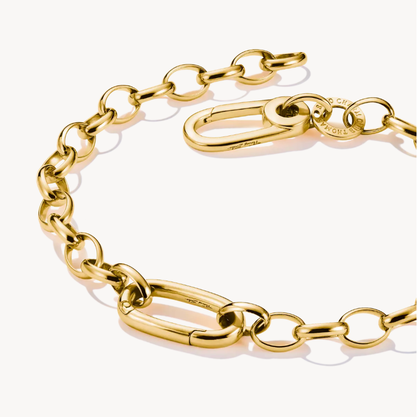 Thomas Sabo Gold Plated Sterling Silver Connect Charm Bracelet