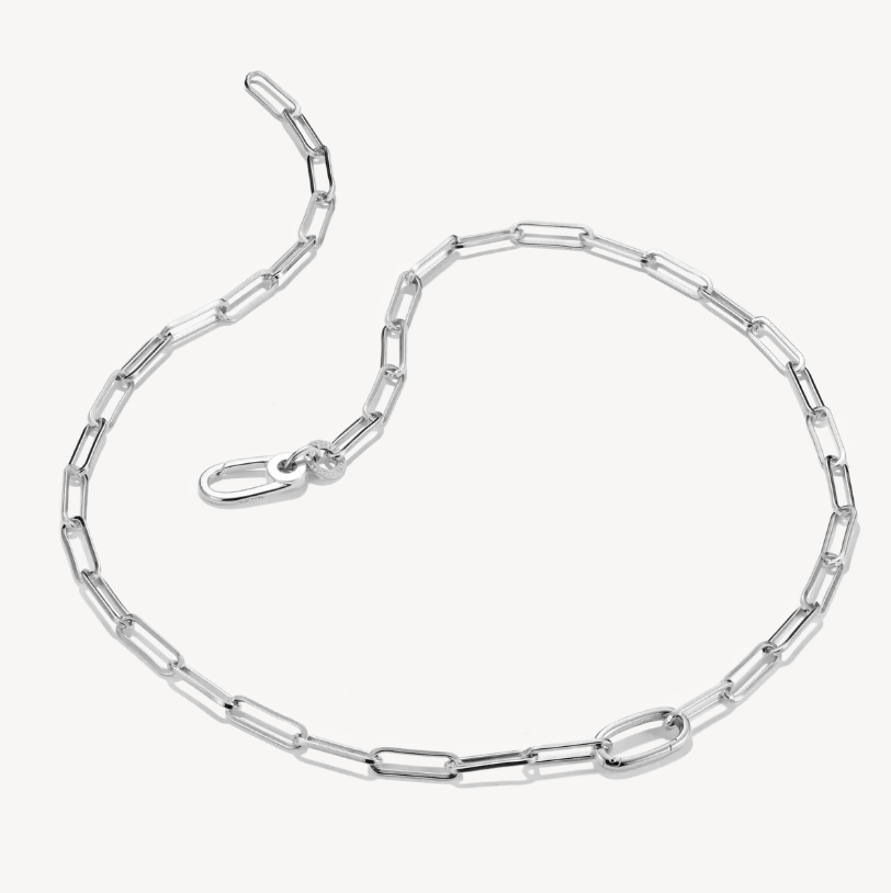 Thomas Sabo Sterling Silver Paperclip Connect Charm Necklace
