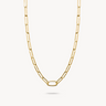 Thomas Sabo Gold Plated Sterling Silver Paperclip Connect Charm Necklace