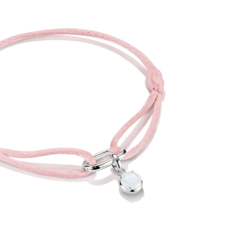 Thomas Sabo Sterling Silver Pink Connect Charm Bracelet