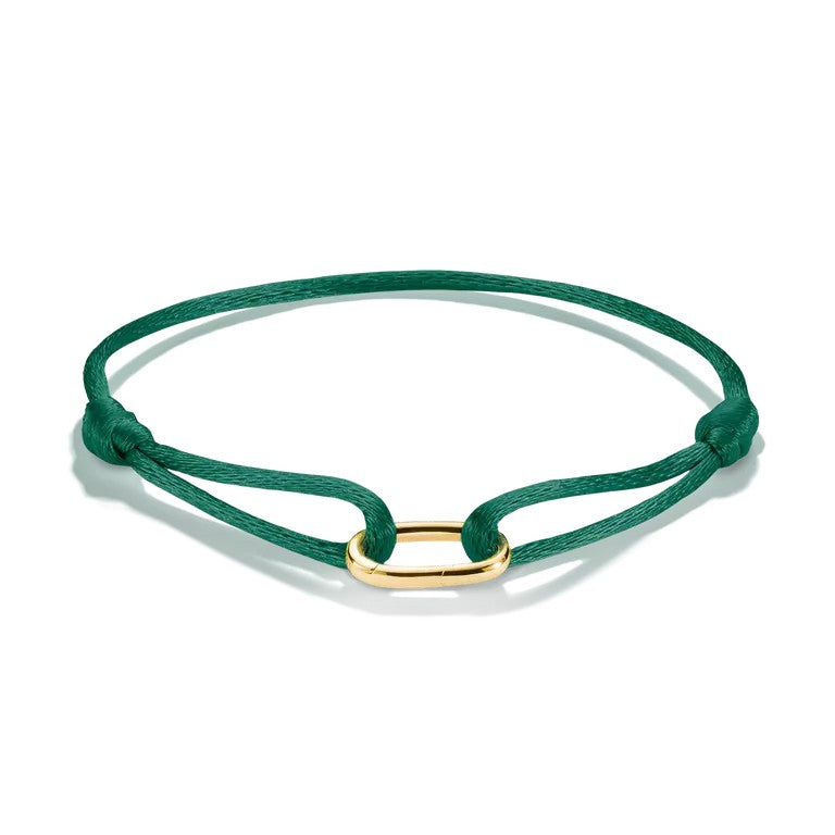 Thomas Sabo Gold Plated Sterling Silver Green Connect Charm Bracelet