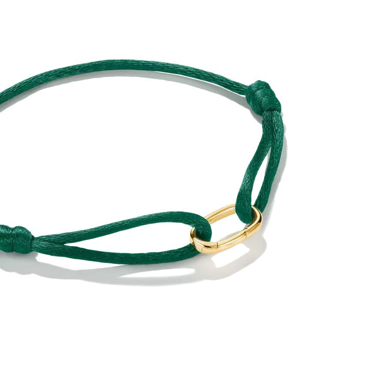 Thomas Sabo Gold Plated Sterling Silver Green Connect Charm Bracelet