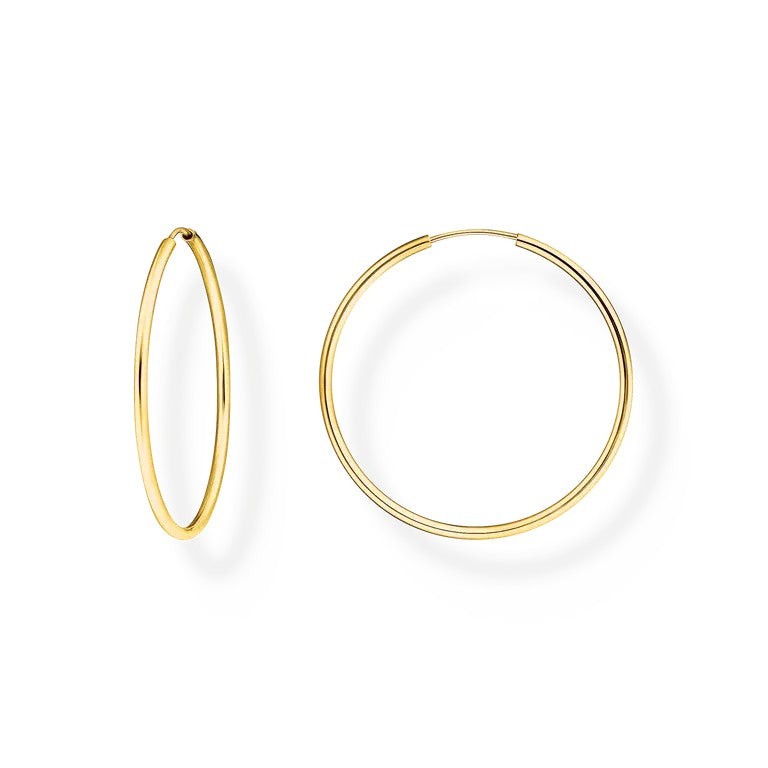 Thomas Sabo Gold Plated Sterling Silver Large Hoop Earrings
