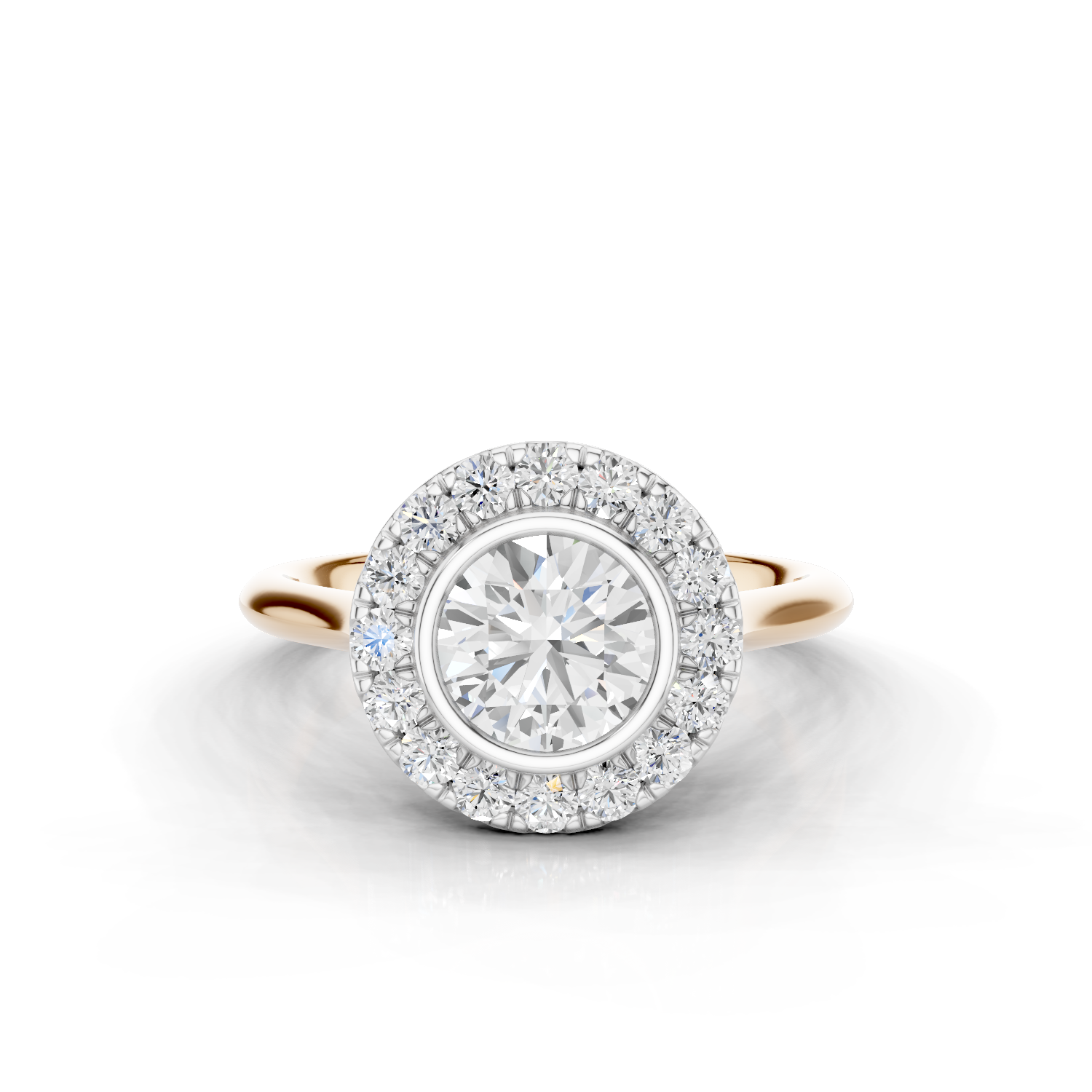 18ct White and Rose Gold