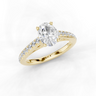 Calla Oval Cut Decorative Diamond Solitaire Ring With Hidden Stone