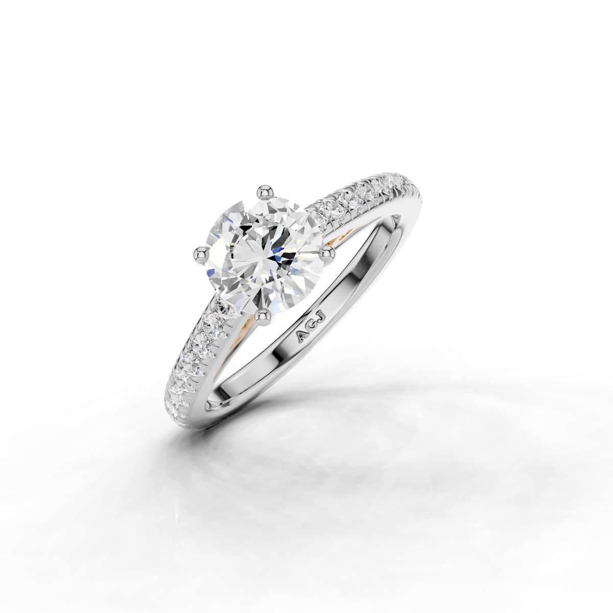 18ct White and Rose Gold