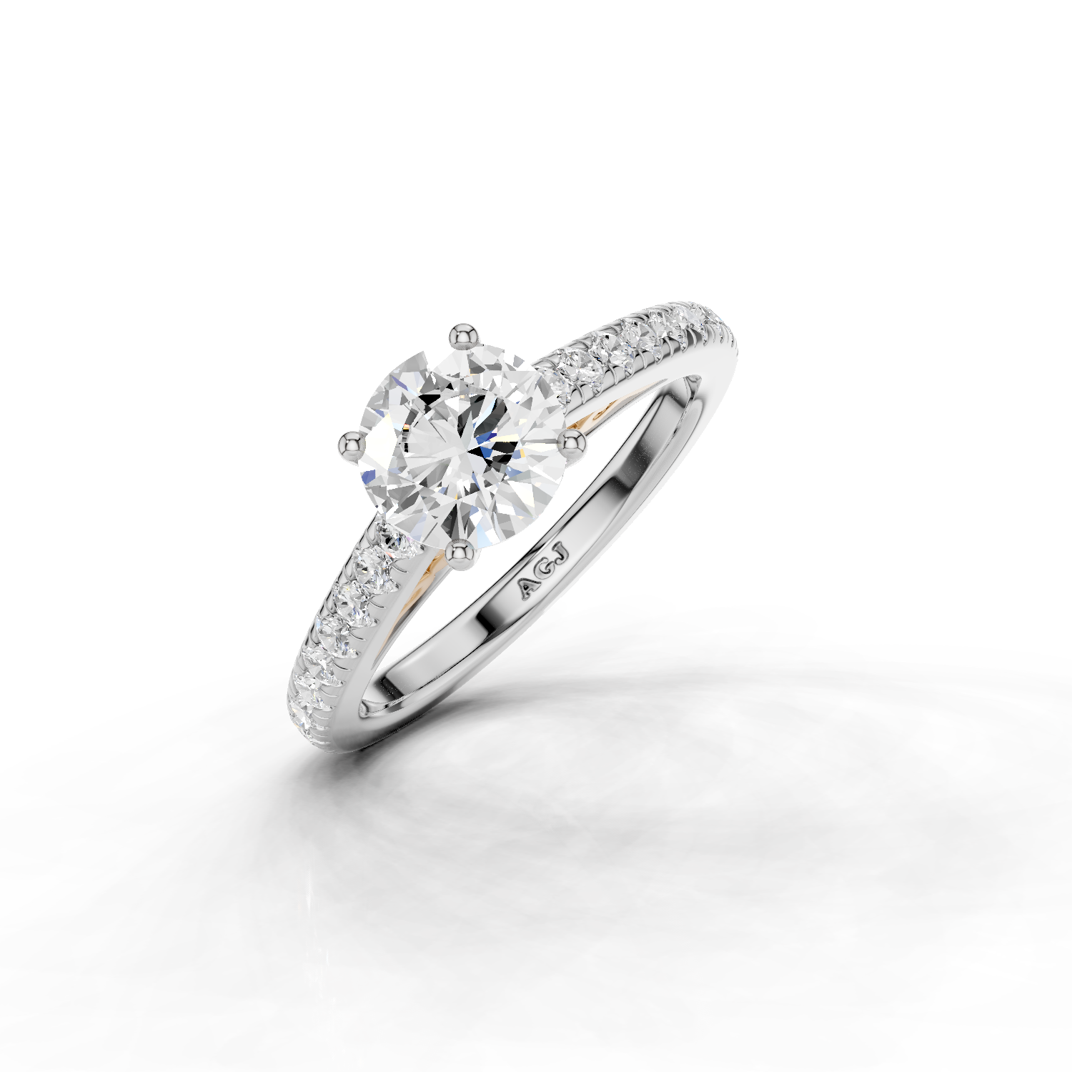 18ct White and Rose Gold
