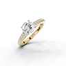 Calla Round Cut Decorative Diamond Solitaire Ring With Hidden Stone