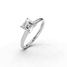 Camellia Asscher Cut Diamond Solitaire Ring With Hidden Stone