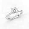 Camellia Cushion Cut Diamond Solitaire Ring With Hidden Stone