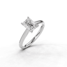 Camellia Emerald Cut Diamond Solitaire Ring With Hidden Stone