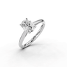 Camellia Oval Cut Diamond Solitaire Ring With Hidden Stone