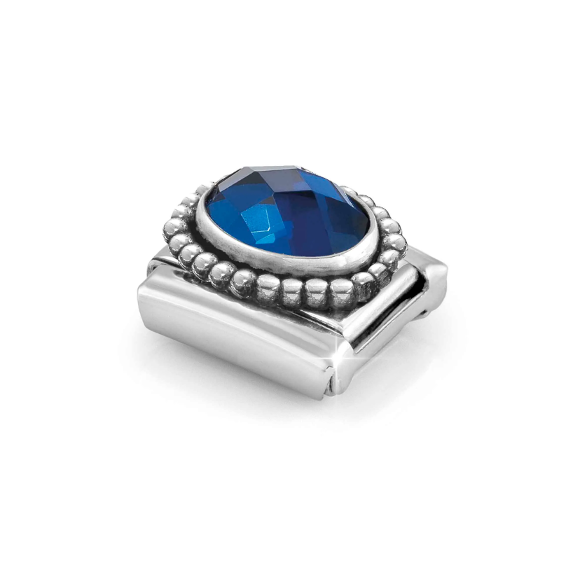 Nomination Blue Oval CZ Sterling Silver and Stainless Steel Composable Charm