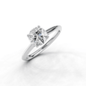 Daisy Round Cut Diamond Floral Solitaire Ring