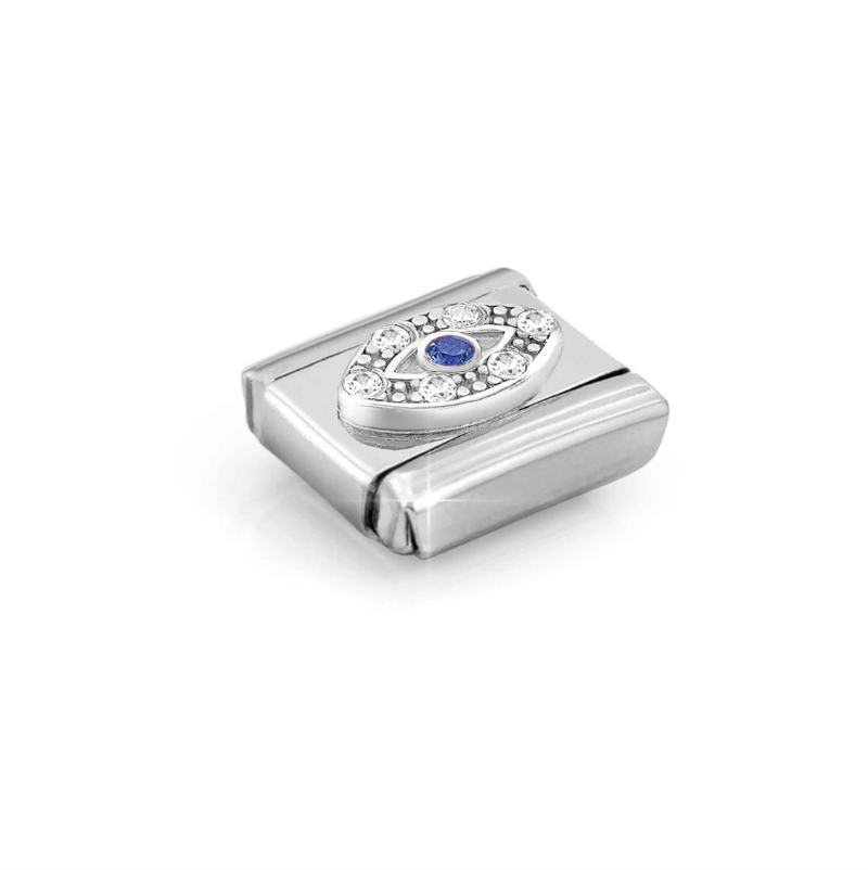 Nomination Eye with CZ Sterling Silver and Stainless Steel Composable Charm