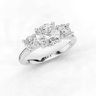 Forget-Me-Not Round Cut Diamond Trilogy Ring