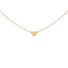 9ct Yellow Gold Engravable Gothic Heart Necklace