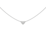 9ct White Gold Engravable Gothic Heart Necklace