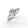 Iris Cushion Cut Diamond Split Shank Solitaire Ring