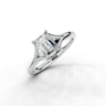 Iris Emerald Cut Diamond Split Shank Solitaire Ring