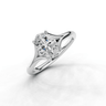 Iris Oval Cut Diamond Split Shank Solitaire Ring