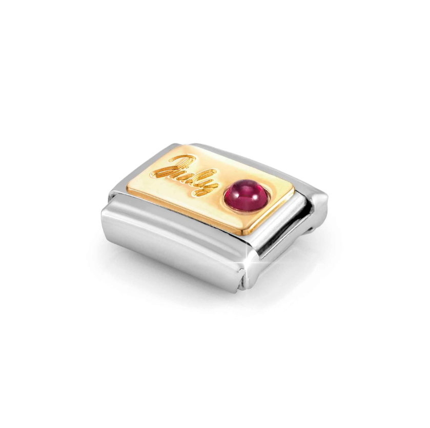 Nomination July Ruby 18ct Gold and Stainless Steel Composable Charm