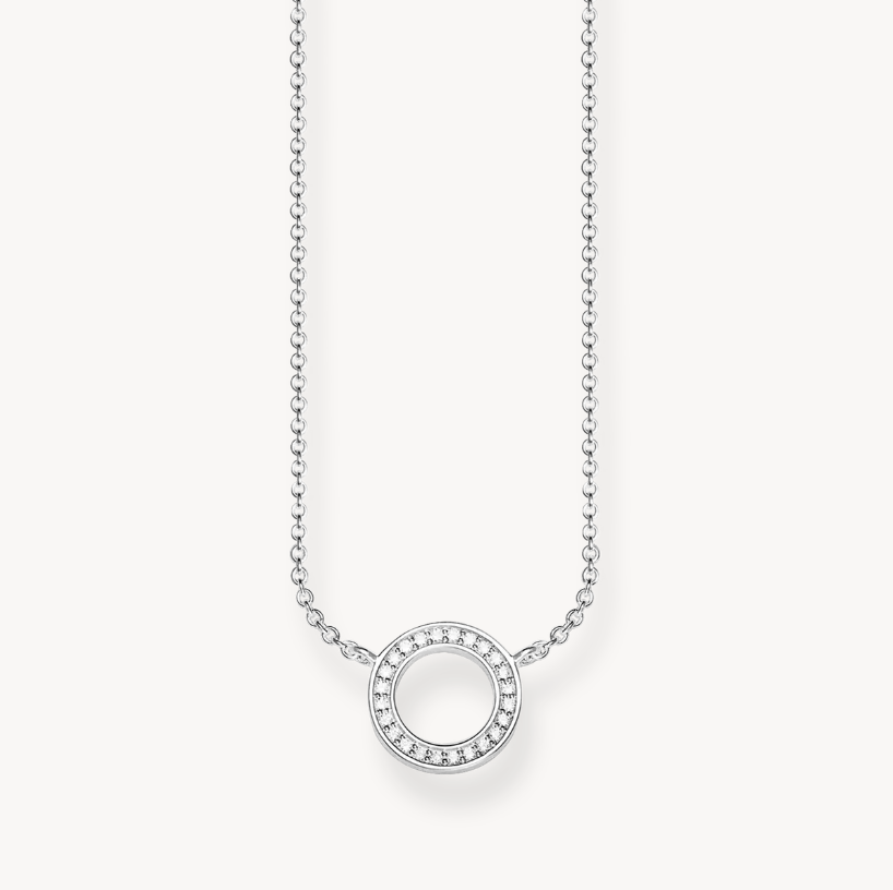 Thomas Sabo Sterling Silver CZ Circle Necklace