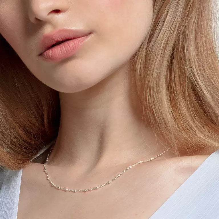 Thomas Sabo Sterling Silver Round Belcher Chain with Dots Necklace