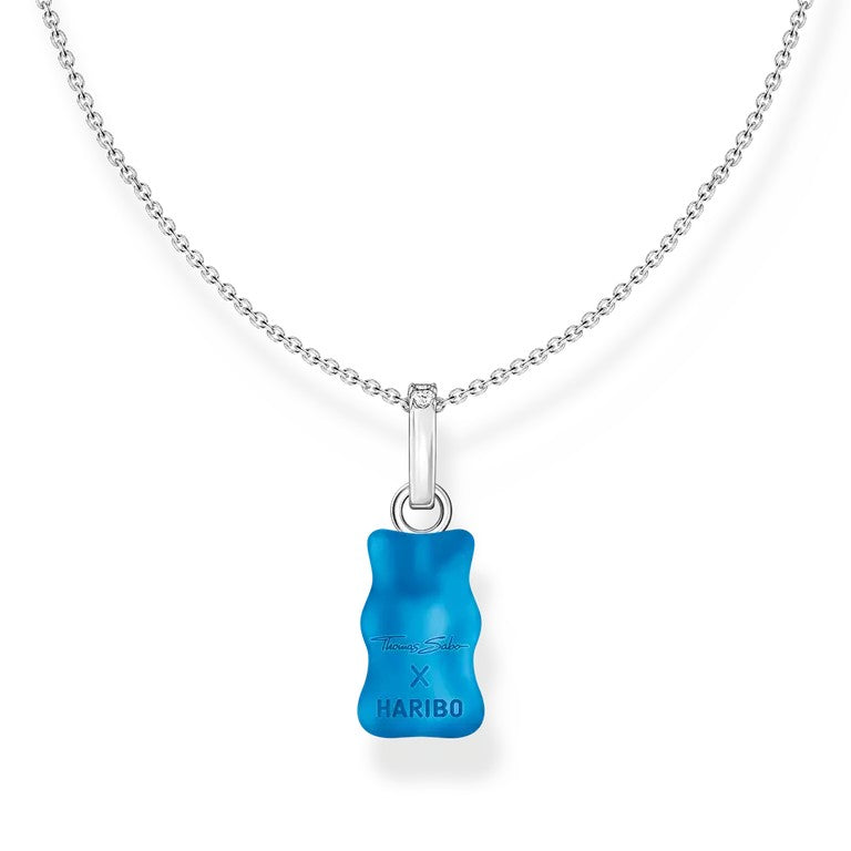 Thomas Sabo Sterling Silver Blue Haribo Goldbear Necklace