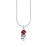 Thomas Sabo Sterling Silver Red Rose Necklace