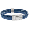 Steel & Barnett Multi Strand Blue Leather Bracelet (Size M)