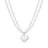 Thomas Sabo Sterling Silver Double Chain Heart Necklace