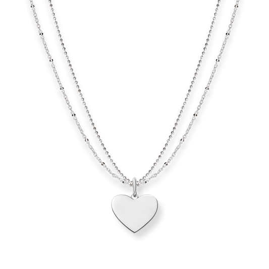 Thomas Sabo Sterling Silver Double Chain Heart Necklace
