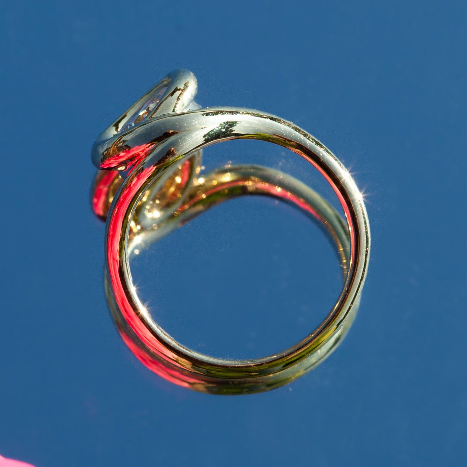 9ct Yellow Gold 1.04ct Pear Cut Lab Diamond Ring