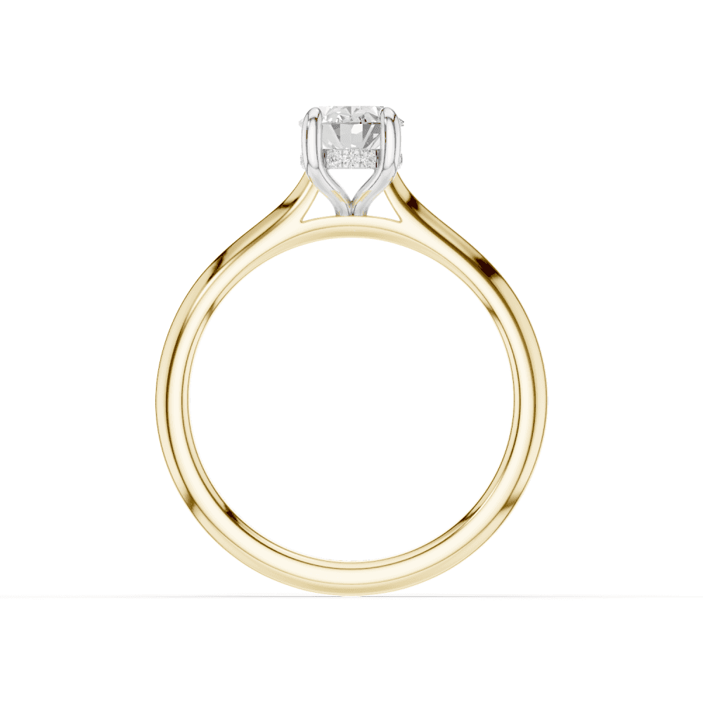 Lily Oval Cut Diamond Ring With Hidden Halo