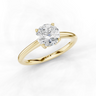 Lupin Round Cut Diamond 4 Claw Solitaire Ring