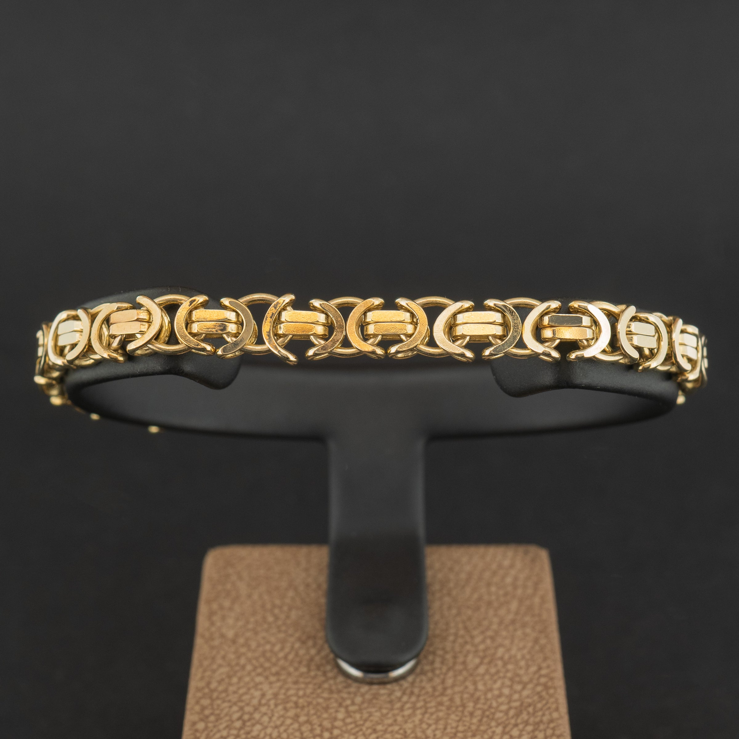 9ct Yellow Gold 7 Inch Byzantine Chain Bracelet 12.7g