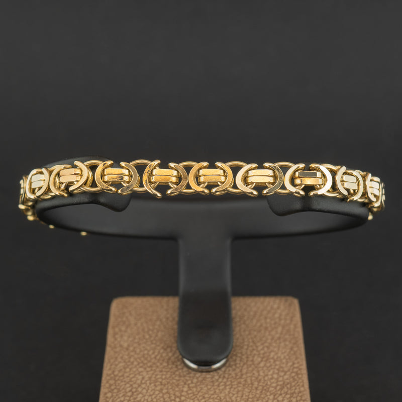 9ct Yellow Gold 7 Inch Byzantine Chain Bracelet 12.7g