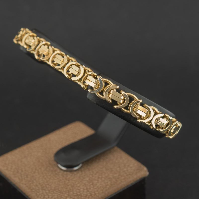 9ct Yellow Gold 7 Inch Byzantine Chain Bracelet 12.7g