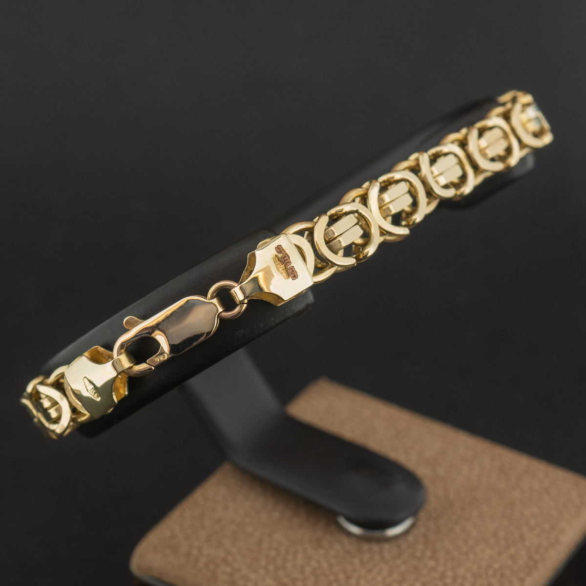 9ct Yellow Gold 7 Inch Byzantine Chain Bracelet 12.7g