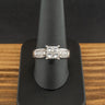 18ct White Gold 1ct Diamond Princess Cut Pavé Ring Size S 1/2 6.5g