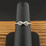9ct White Gold Diamond Infinity Ring Size K 1.6g