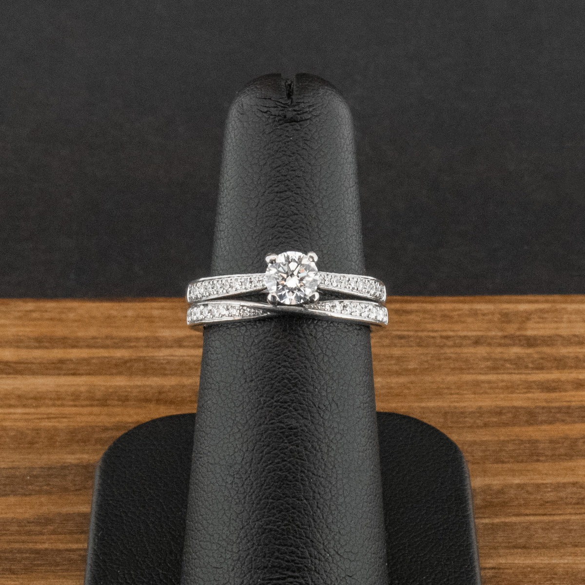 Platinum 0.65ct Diamond Engagement and Wedding Ring Set Size K 8g